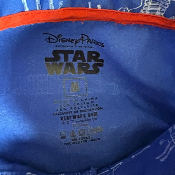 Disney Parks Star Wars Blueprint Short Sleeve Shirt Mens Size Medium Darth Vader - Picture 5 of 6